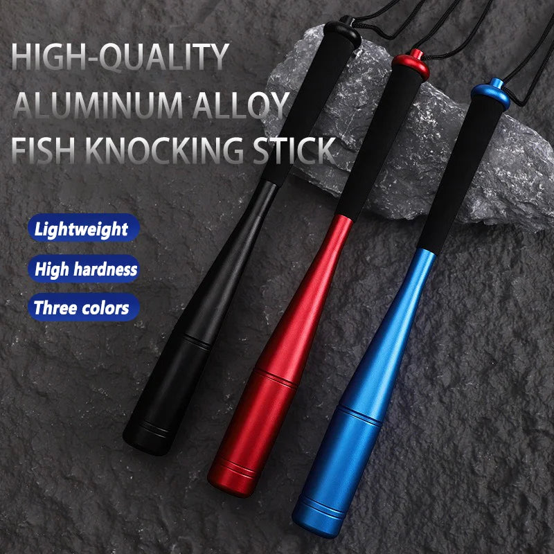 1/2/3pcs Fish Hammer Beat 104g Aluminum Alloy Fish Knocking Stick EVA Handle Fishing Bat Fishing Priest Device Fishing Tackle