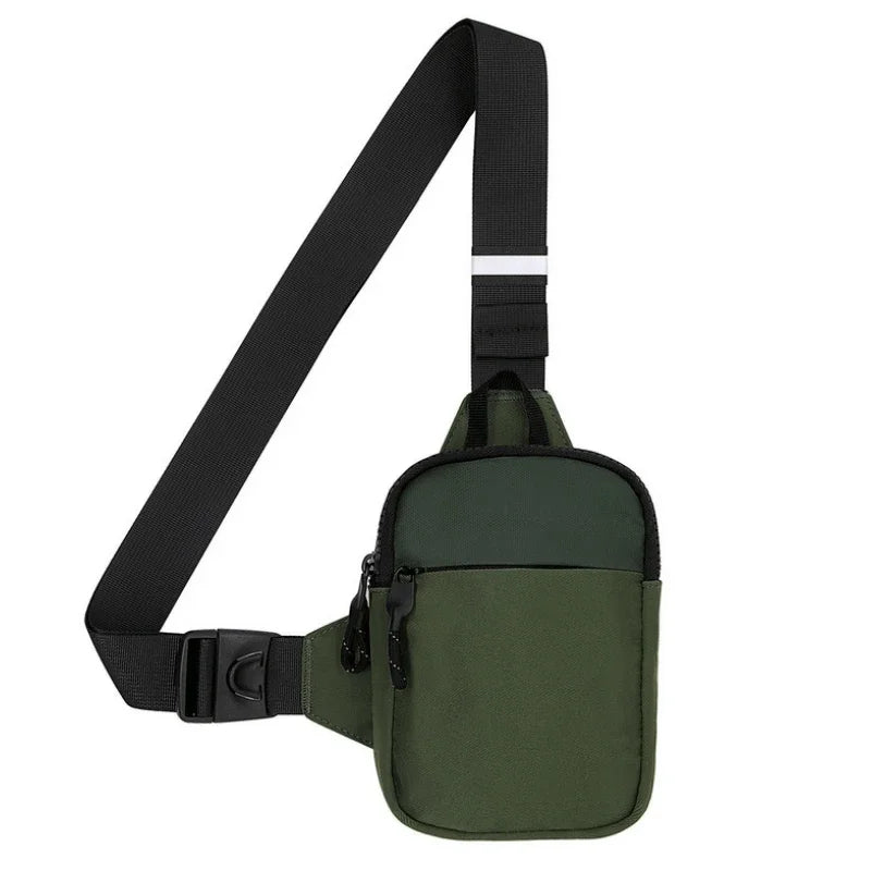 New chest bag for men and women's leisure, fitness, sports, crossbody bag, chest bag, casual men's bag, large capacity bag trend