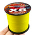 8 Strands Multifilament Fishing Lines Sea Wire Fly Carp Braided Line X8 Spinning Lure Fishing Cord for Bass 300m/500m 18lb-78lb