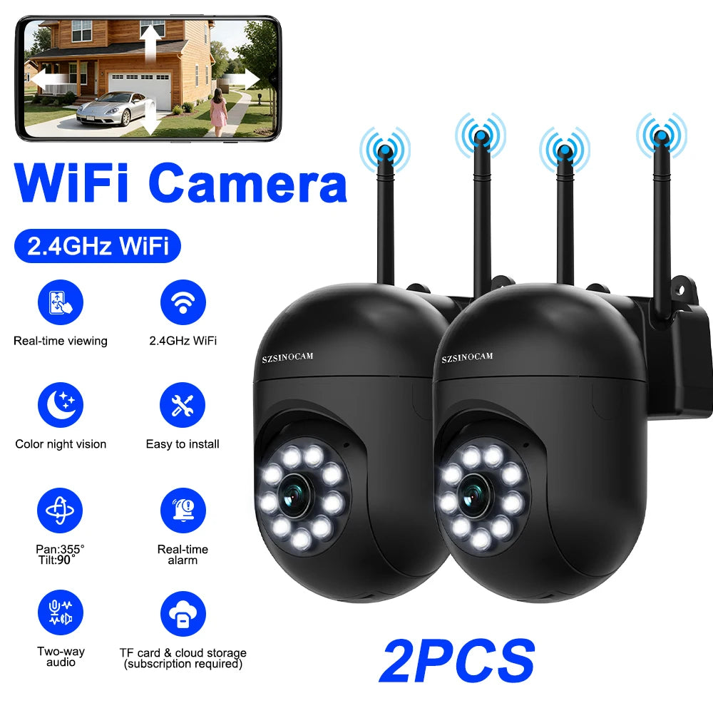 SZSINOCAM WIFI Camera Auto Tracking Two Way Audio PTZ Outdoor Wifi Surveillance Camera Security Protection Cameras Smart Home