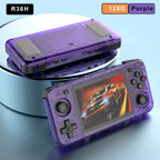 BOYHOM Green R36H Retro Video Game Console 3.5‘’ IPS Screen RK3326 3000 mAh Open Linux System Portable Player 64GB 128GB