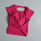 Sexy Backless Sports Vest for Women Fixed Chest Pad Tight Quick-Drying Slim Yoga Top Breathable Fitness Shirt