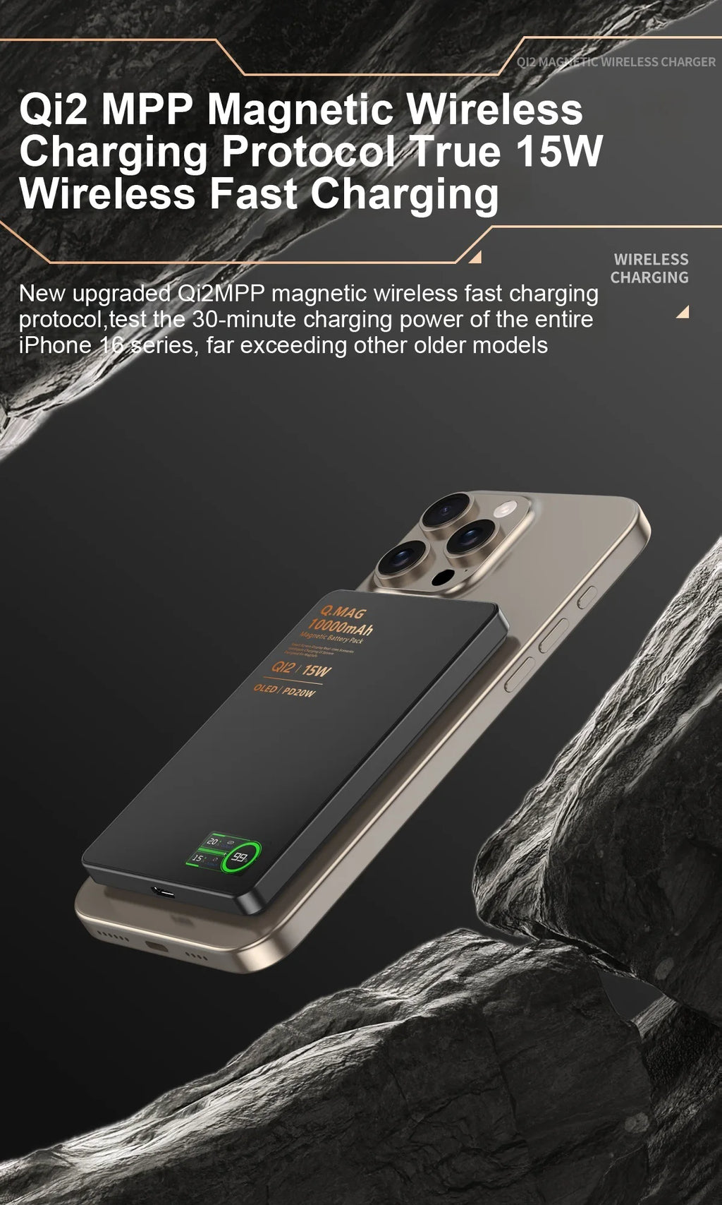 QI 2.1 Magnetic Powerbank Wireless Fast Charing Spare Portable External Battery for iPhone 12-17 Pro Watch Airpods 5000/10000mAh
