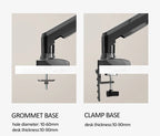 Desktop NB F160 + FP-2 Gas Spring Dual Arm for 17"-27" Monitor Holder + 10"-17" Laptop Support Air Press Mount Stand Load 2-9kg