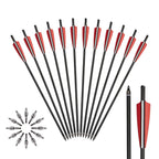 Carbon Crossbow Arrow with Replaced Arrowhead, Archery Bolts, Shooting Accessories, Hunting, ID8.8, OD7.6, 20"
