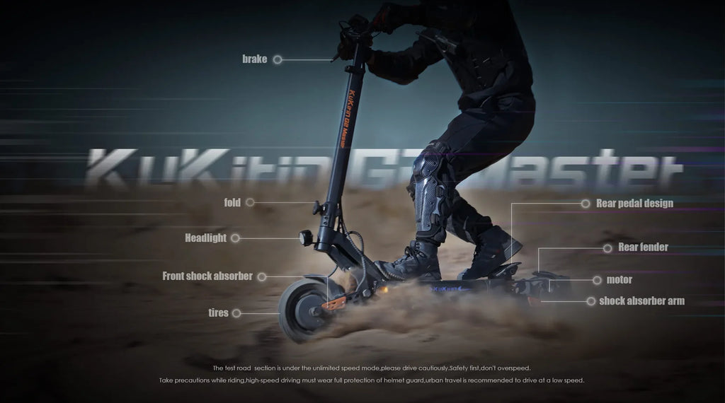KuKirin G2 Master Electric Scooter 1000W*2 Dual Motor 52V 20.8Ah 60km/h Max Speed Front&Rear Disc Brake Hydraulic Shock Absorber