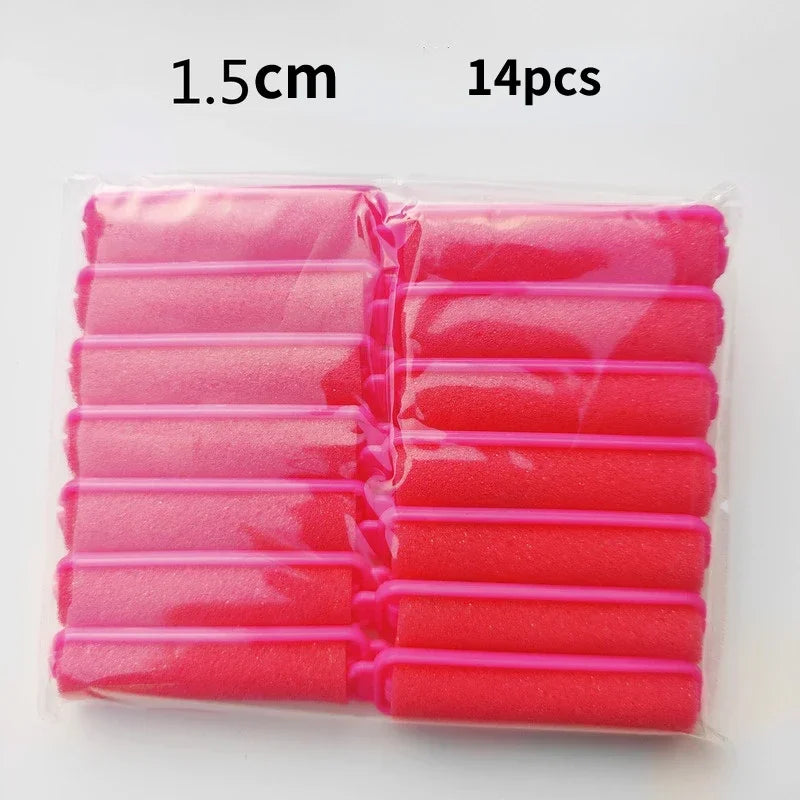 6-14pcs Soft Sponge Foam Cushion Hair Rollers Curlers Hair Salon Barber DIY Curls Hairdressing Kit DIY Home Hair Styling Tools