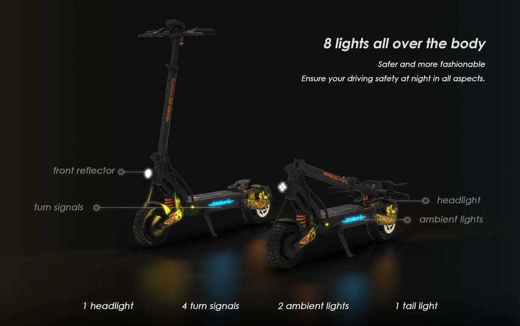 KuKirin G2 Master Electric Scooter 1000W*2 Dual Motor 52V 20.8Ah 60km/h Max Speed Front&Rear Disc Brake Hydraulic Shock Absorber