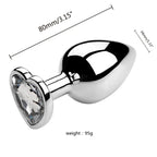 Metal Anal Plug for Women Men Couples Butt Plug Butt Toy Adult Game Masturbator Anal S/M/L Diamond Sex Toy for Adult Products
