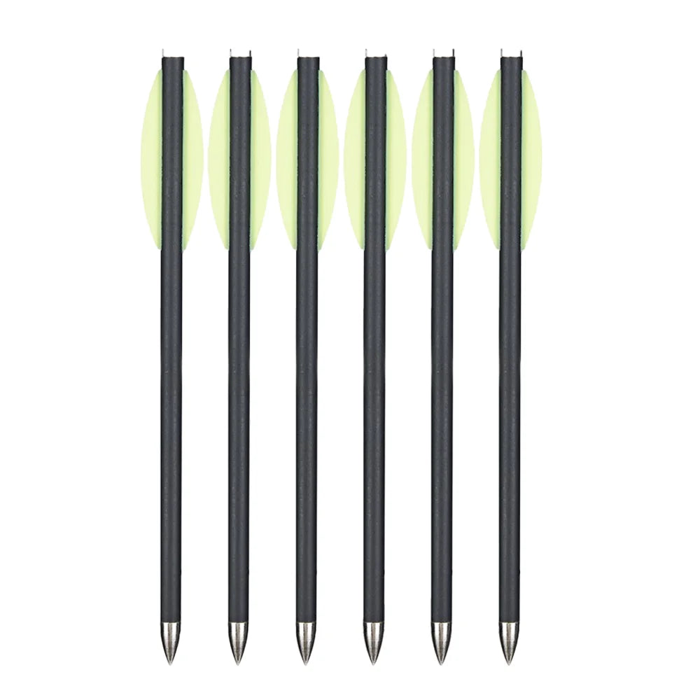 Mixed carbon crossbow for outdoor sports shooting, 6.3 inch, Willow feather, 6pcs/12PCs/24PCs