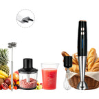 5 in 1 16500rpm Immersion Hand Stick Blender Mixer Vegetable Meat Grinder 600ml Chopper Whisk 600ml Smoothie Cup