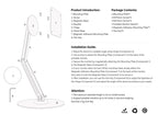 UPERFECT Adjustable Magnetic Stand Holder for 10-19 Inch Portable Monitor Tablet Aluminum Foldable Arm Swivel Desk Stand Mount