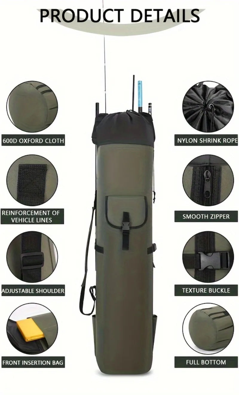 Fishing Rod Bag Durable Folding Fishing Tackle Carry Bag Multifunction Large Capacity High Quality Rod Case