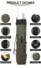Fishing Rod Bag Durable Folding Fishing Tackle Carry Bag Multifunction Large Capacity High Quality Rod Case
