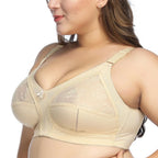 Large Size Sexy Bra for Women Ladies Underwear Translucent Lace Chiffon Wireless Minimizer Lingerie Brassiere Bralette Tops