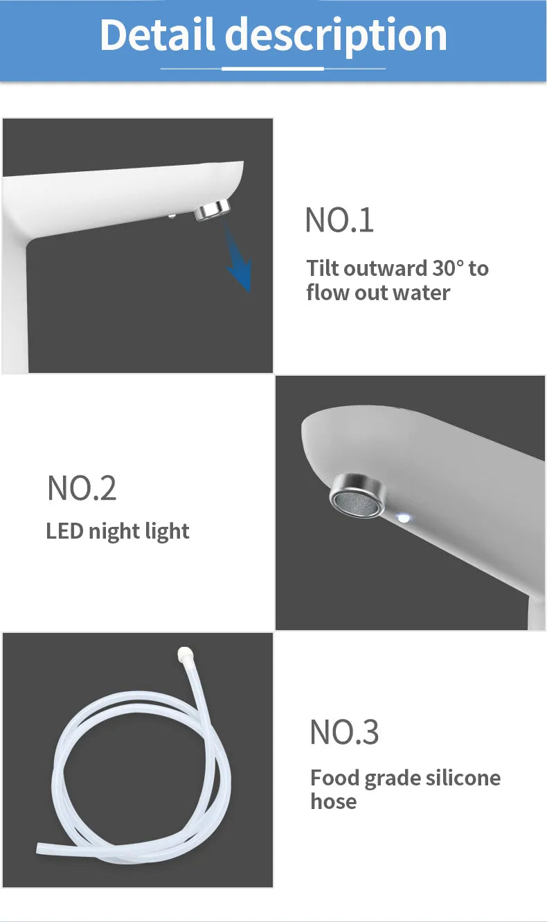Water Dispenser automatic  Mini Barreled Water Electric Pump USB Charge Portable Water Dispenser Drink Dispenser