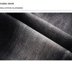 Street Fashion Men's Tight Black Grey Jeans Retro Elastic Slimming Split Style Jeans Men's Retro Designer Brand Jeans Hombre