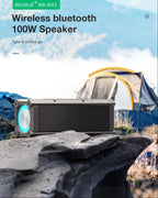 BlitzWolf BW-WA3 100W TWS bluetooth Speaker Quad Drivers Dual Diaphragm Deep Bass RGB Light IPX5 Waterproof 5000mAh Speakers