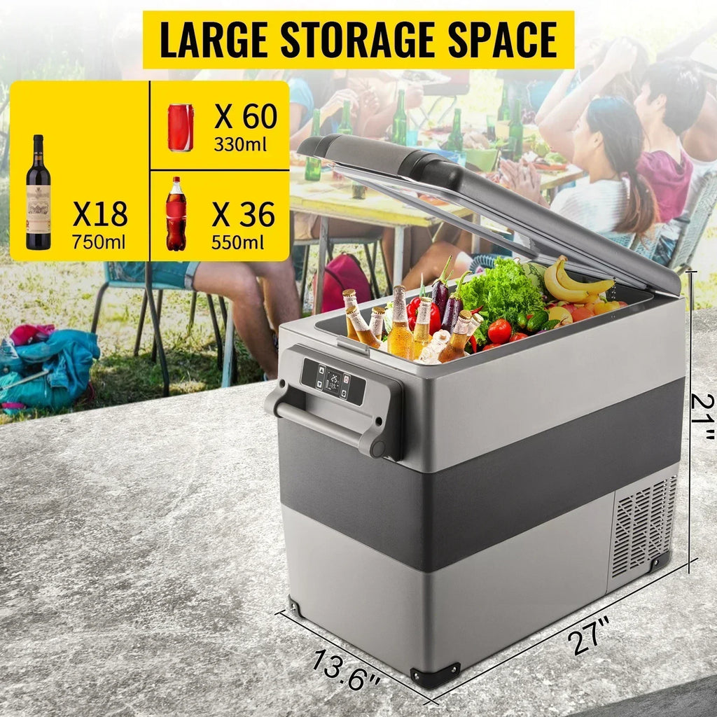 Sihao 15L-55L Portable Compressor Fridge Freezer, Mini Cooler for Outdoor Camping BBQ Picnic, Car Vehicle Refrigerator Cooler for Travel Road Trip, Electric Compressor Fridge Freezer Mini Cooler Box