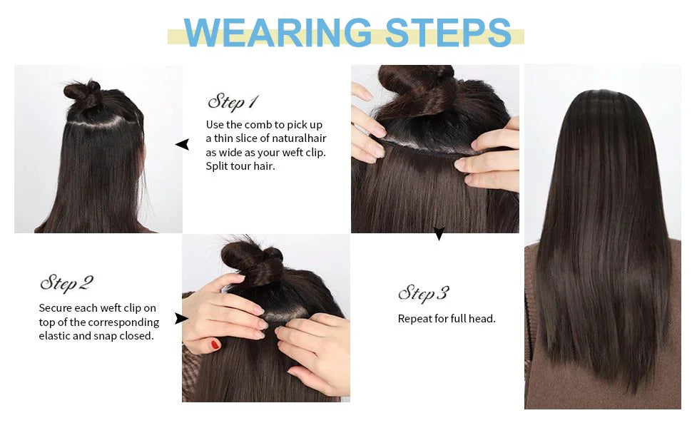 8Pcs Clip In Human Hair Extensions 100% Real Human Hair Clip in Natural Hair Extensions Straight Hair Pieces 14-26Inch Remy Hair