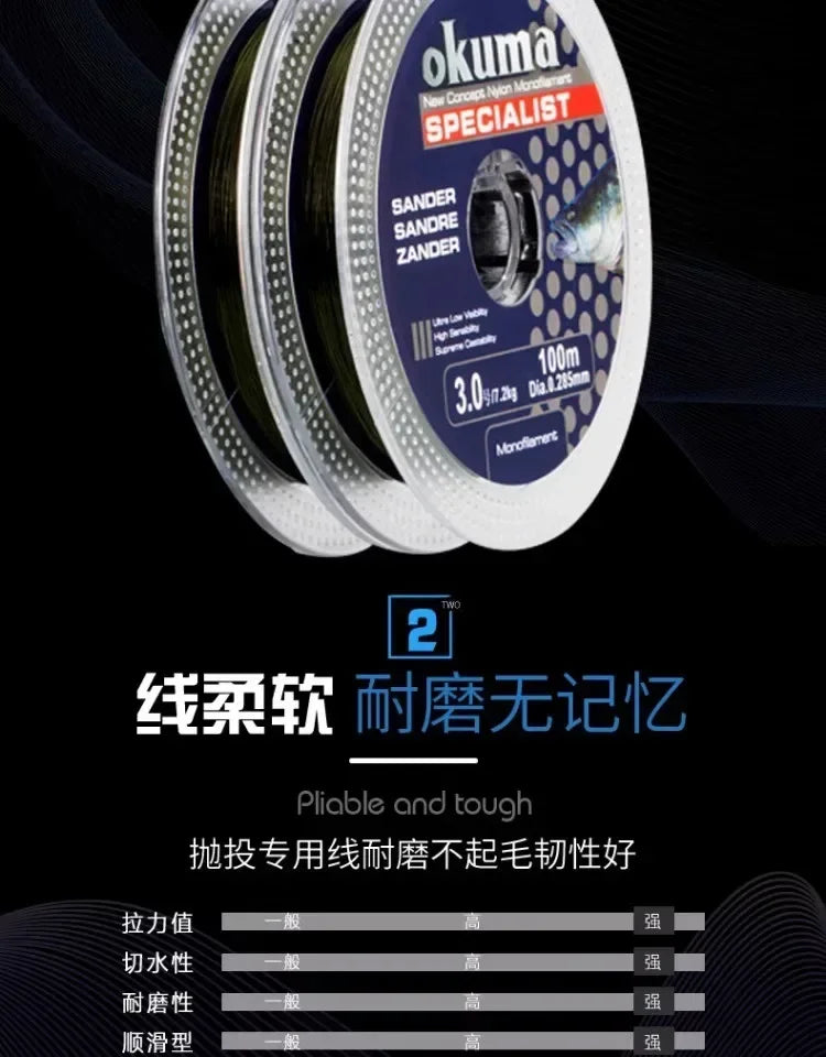 Okuma All Metal Fishing Reel Shallow Line Cup 15KG Anti Seawater Corrosion Rotating Reel 1000-5000