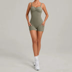 Women's Yoga Jumpsuits Sports Fitness One-piece Beauty Back Strap Pocket Hip-lifting Slim Fit Running Workout Training Bodysuits
