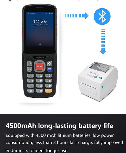 Unimes U52 Industrial Pdas BT Barcode Scanner Wifi Handheld Rfid Terminal Mobile Computer