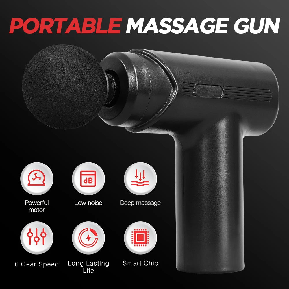 2026 High-Power Muscle Relaxer - Rechargeable Deep Tissue Massage Gun With 4 Heads For Full Body Relief,Ultimate Muscle Recovery
