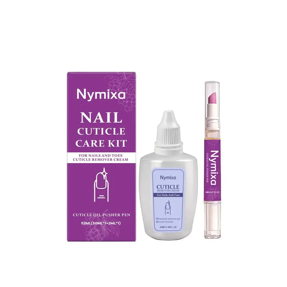 1/2set Nail Cuticle Care Kit,Nail Soften Oil Cuticle Remover for Gel Overgrown Cuticles Soften Eliminating Exfoliant for Nails