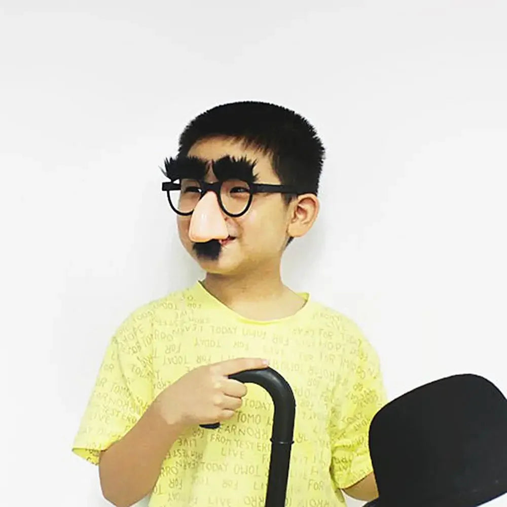 Big Nose Glasses with Eyebrows Mustache Silly Funny Photo Props Halloween Party Eyeglasses Novelty Prank for Birthday Parties