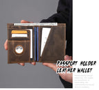 Customized Passport Cover Wallet Genuine Leather Protective Cover With Airtag Case Travel Card Holder Rfid Men Women