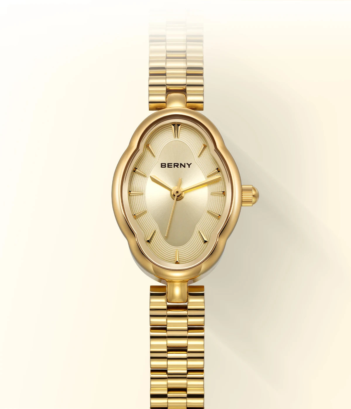 BERNY Gold Watch for Women Ladies Wristwatch Gold Quartz Jewelry Bracelet Set Minimalist Watch Multicolor Small Ladies Watches