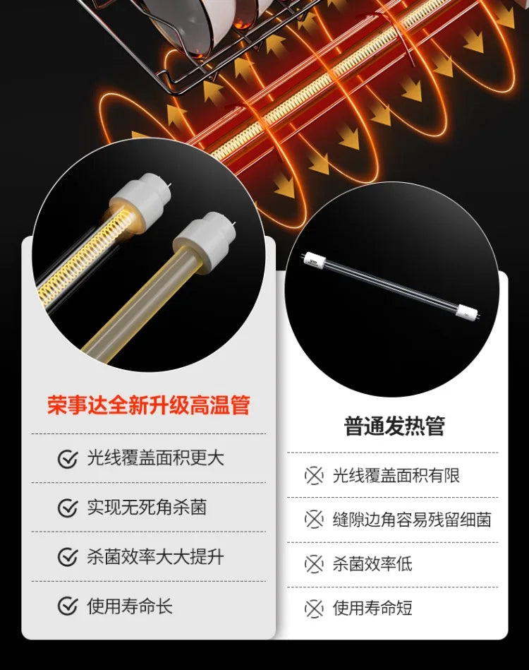 220V Royalstar Small Disinfection Cabinet Portable High Temperature Kitchen Commercial Household Desktop UV Sterilizer WAL