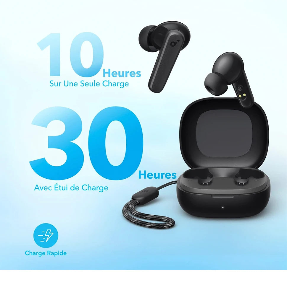 (EU stock)Soundcore R50i Wireless Bluetooth 5.3 Earbuds 10mm Driver Strong Bass IPX5 30H Battery