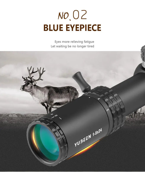 1-5x24 Scopes Compact Scope Hunting Scopes Tactical Sight Wide Angle Sight