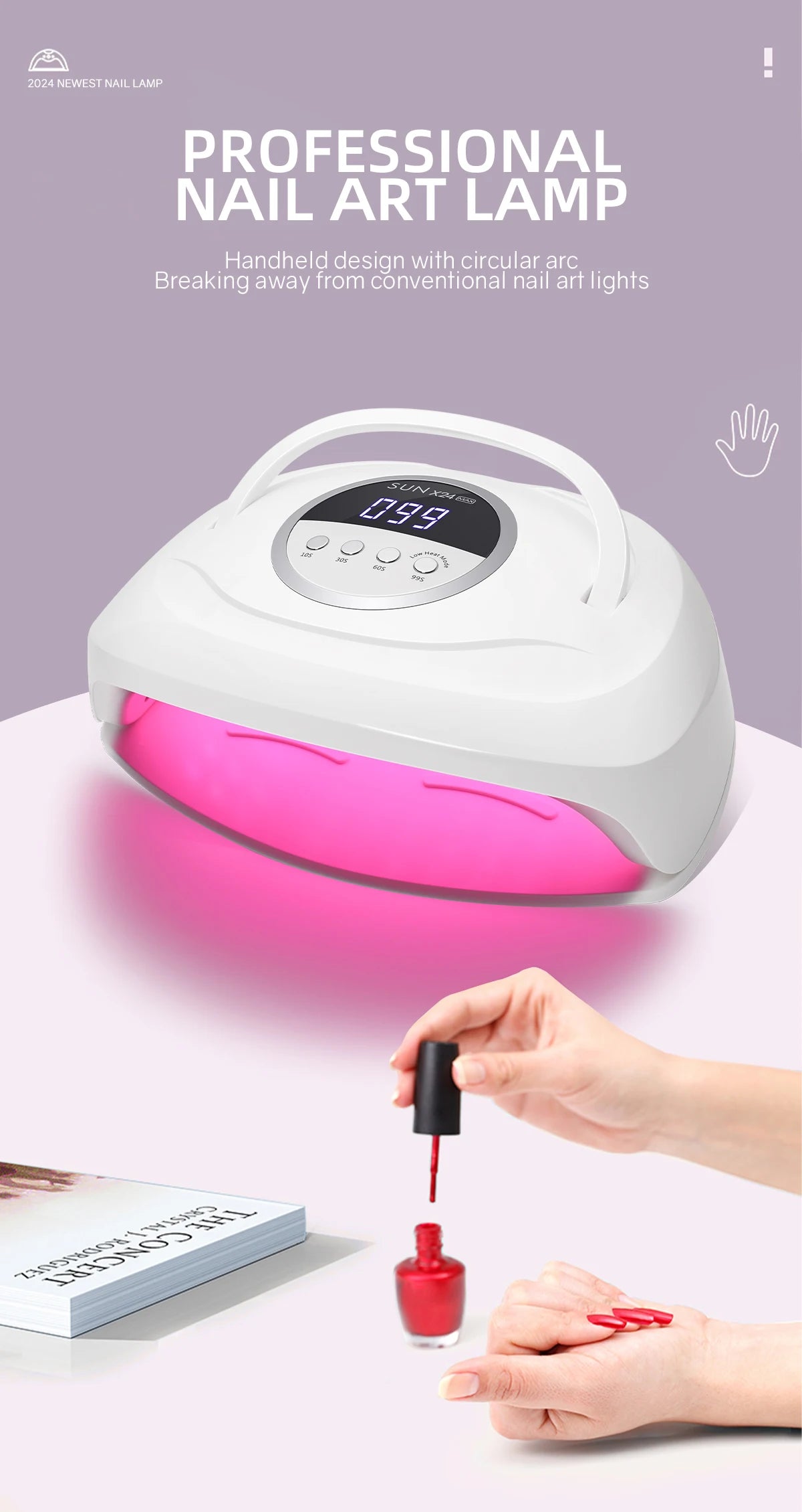 380W UV LED Lamp for Nail  84 LEDs Nail Dryer with Auto Sensor Quick-drying Manicure Lamp for Curing Nail Polish Nail Art Tools