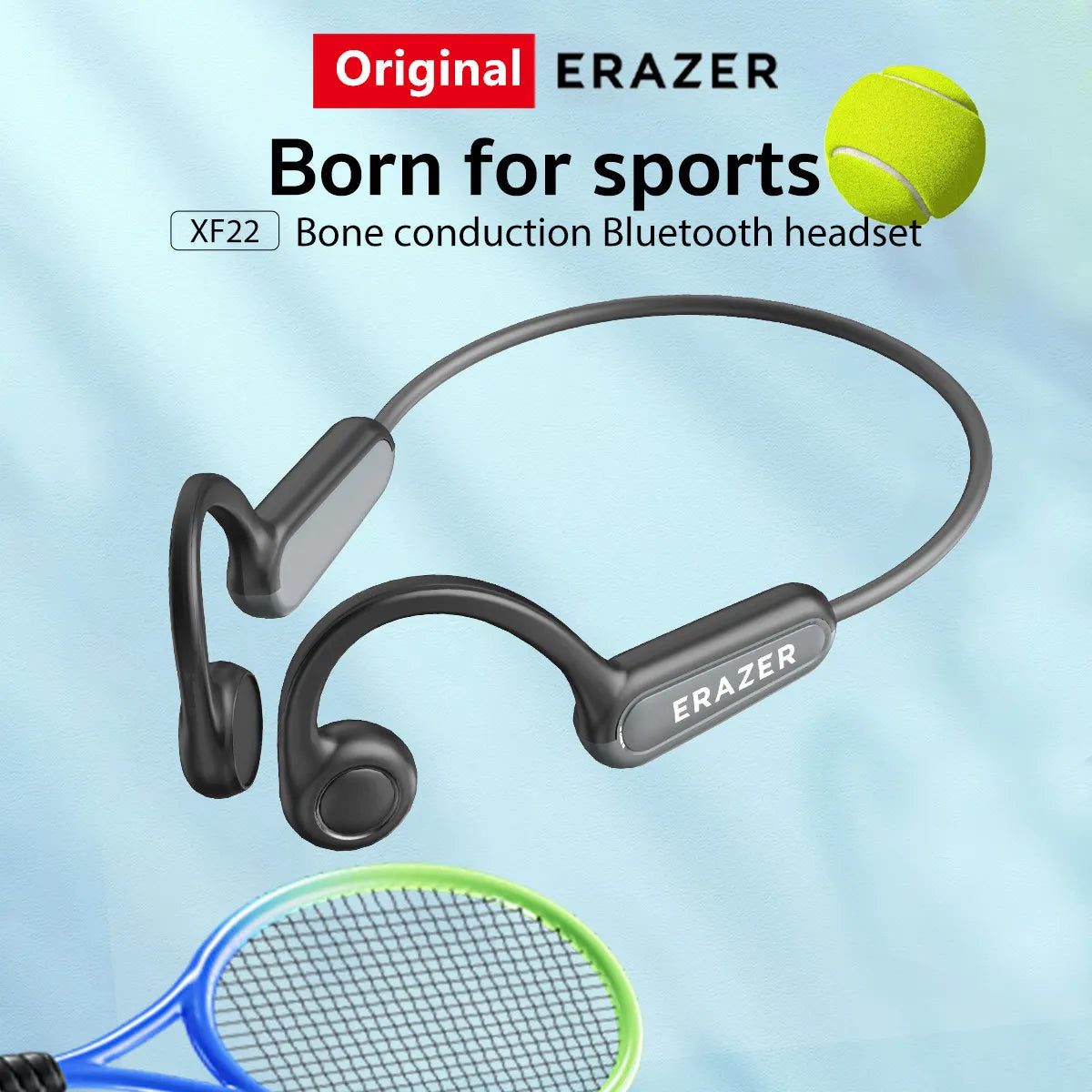 Original ERAZER XF22 Earphone Bluetooth 5.4 Sports Wireless Headphones Bone Conduction Headsets with Mic Neckband headphones Main image