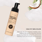 Ouhoe 100ml Sunless Self Tanning Mousse QuickDry Bronze Bronzer Natural Looking Tan for Face and Body Waterproof Outdoor Formula