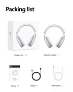 Picun F8MAX ANC Wireless Headphone 59dB Hybrid Active Noise Canceling Spatial Audio Earphone Bluetooth 6.0 Over Ear Headset 180H