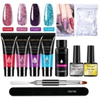 LIMEGIRL Nail Art Kit Poly Nail Gel Extending Soaking Gel Kit Nail Art Acrylic Gel Varnish Kit For Novices Semi Permanent Gel So