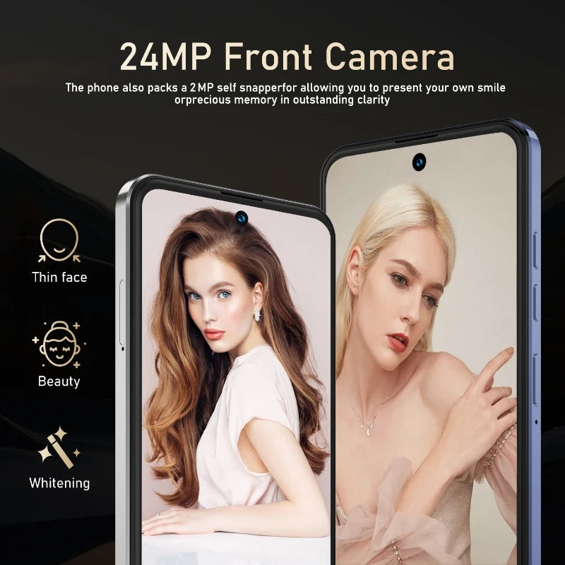 FUFFI Global Vision i17 Pro Max Smartphone Android 8GB RAM 256GB ROM 6.56 Inch Phone 720x1612HD 24+48MP 5G Network Mobile Phones