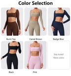 Hearuisavy Summer Quick Dry Square Neck Activewear Women Gym Top Fitness Sports Crop Top Female Casual Long Sleeve Yoga Clothes