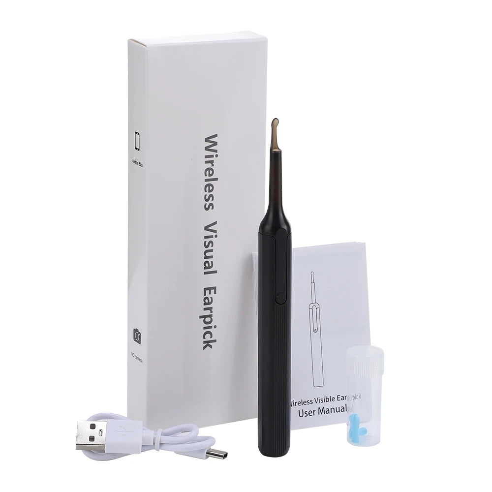 Visual Ear Wax Cleaner with Camera Safe Earwax Removal Endoscope with Camera Luminous Otoscope Ear Cleaning Tools Ear Care