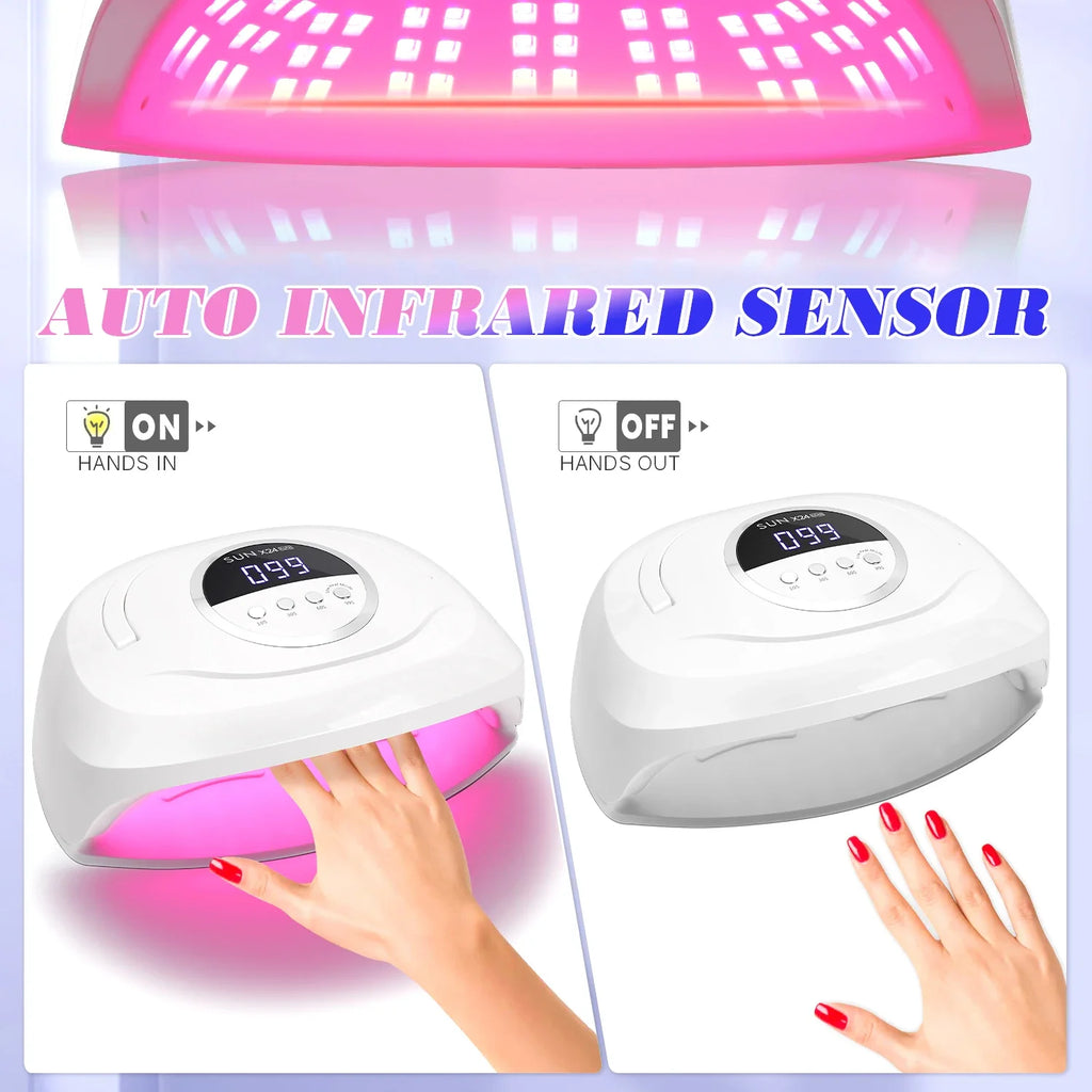 380W UV LED Lamp for Nail  84 LEDs Nail Dryer with Auto Sensor Quick-drying Manicure Lamp for Curing Nail Polish Nail Art Tools