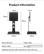 ZEUSLAP Rotating Portable Monitor Desk Metal Stand Holder For VESA Mount monitor