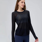 Yoga Suit Women's Long-sleeved Shirts Beautiful Back Sports Suit Tops Slim Loose Blouse Pilates Fitness Gym Suit Running Clothes