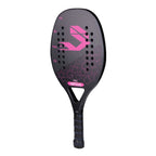 Full Carbon 3K Fiber Beach Tennis Racket Rough Surface Professional Racquet for Men and Women with Protective Bag Cover