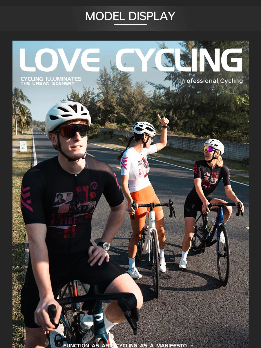 X-TIGER GALE SERIES Men's Cycling Jersey Short Sleeve Slim Fit Rock Punk Style Breathable Maillot for Mountain Road Bike