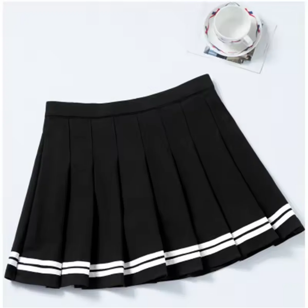 Vintage Korean Style Patchwork Skirt Harajuku JK Black Pleated Skirts Gothic Streetwear High Waist Mini Skirt Women Punk Skirt