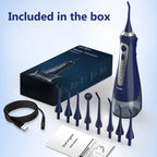 SEJOY Water Flosser Irrigator Dental Teeth Whitening strips Portable 230ML Tank 5 Modes 8 Jet Tips Washing Machine for Home